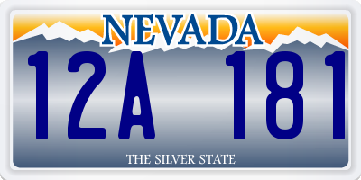 NV license plate 12A181