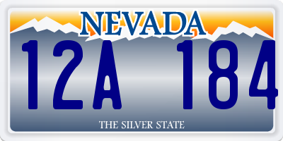 NV license plate 12A184