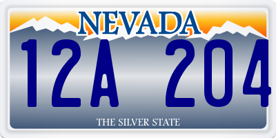 NV license plate 12A204