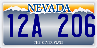 NV license plate 12A206