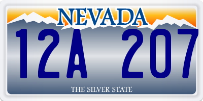 NV license plate 12A207