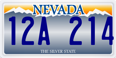 NV license plate 12A214