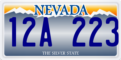 NV license plate 12A223