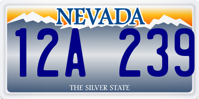 NV license plate 12A239