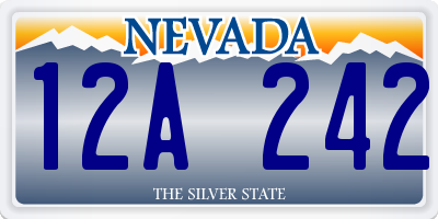NV license plate 12A242