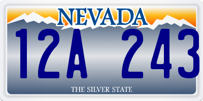 NV license plate 12A243