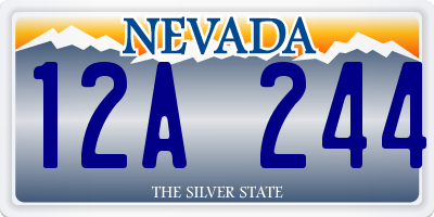 NV license plate 12A244