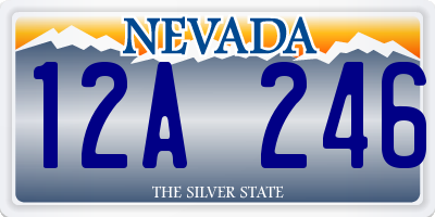 NV license plate 12A246