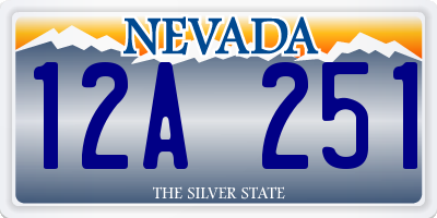 NV license plate 12A251