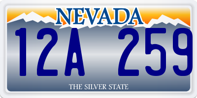 NV license plate 12A259