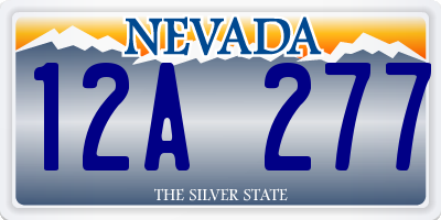 NV license plate 12A277