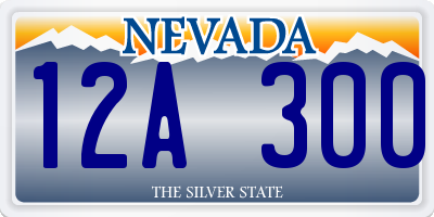 NV license plate 12A300