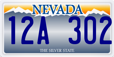 NV license plate 12A302