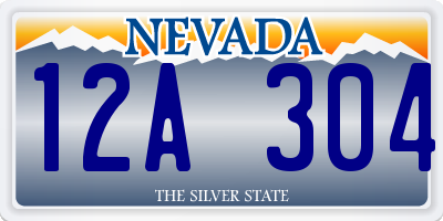 NV license plate 12A304
