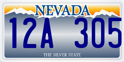 NV license plate 12A305