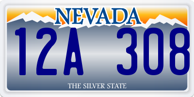 NV license plate 12A308