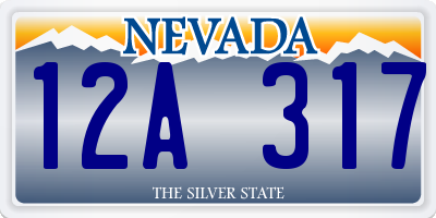 NV license plate 12A317