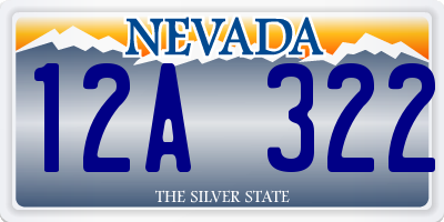 NV license plate 12A322