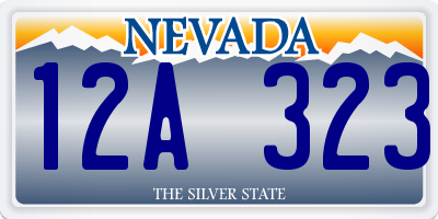 NV license plate 12A323