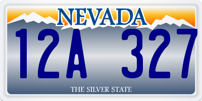 NV license plate 12A327