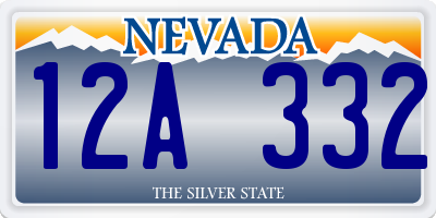 NV license plate 12A332
