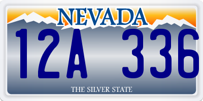 NV license plate 12A336