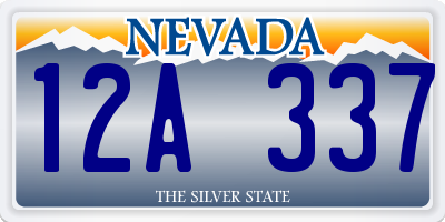 NV license plate 12A337