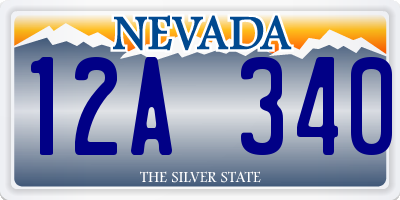 NV license plate 12A340