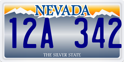 NV license plate 12A342