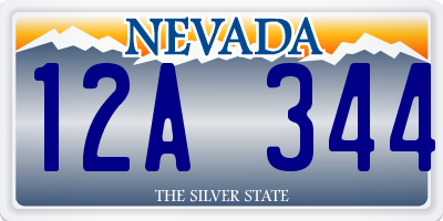 NV license plate 12A344