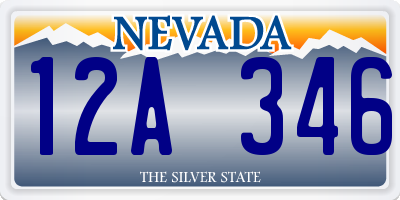 NV license plate 12A346