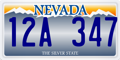 NV license plate 12A347