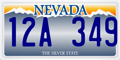 NV license plate 12A349