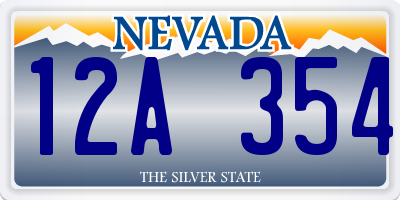 NV license plate 12A354