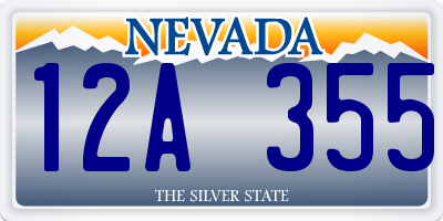 NV license plate 12A355