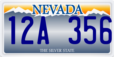 NV license plate 12A356