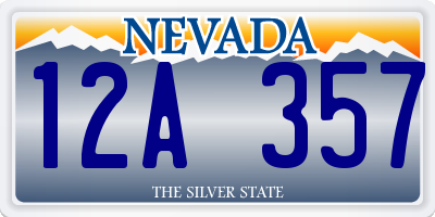 NV license plate 12A357