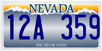 NV license plate 12A359