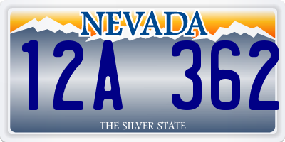 NV license plate 12A362