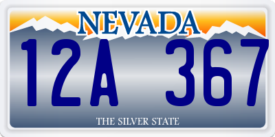 NV license plate 12A367