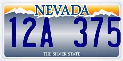 NV license plate 12A375