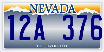NV license plate 12A376