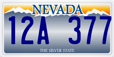 NV license plate 12A377