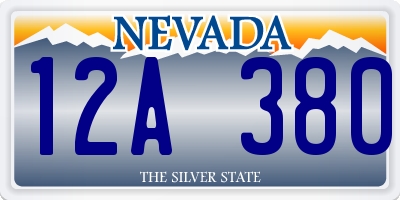 NV license plate 12A380