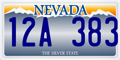 NV license plate 12A383