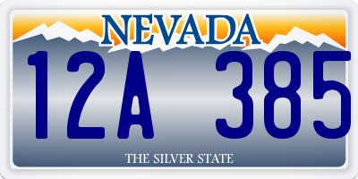 NV license plate 12A385