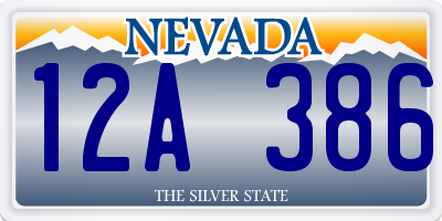 NV license plate 12A386