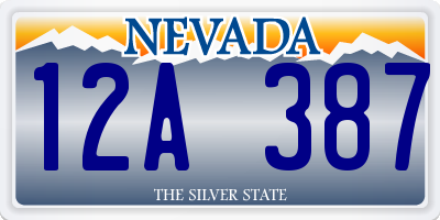 NV license plate 12A387