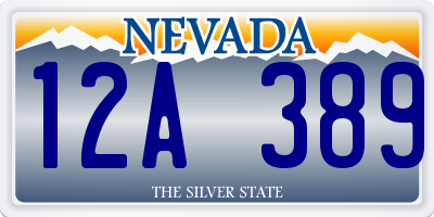 NV license plate 12A389