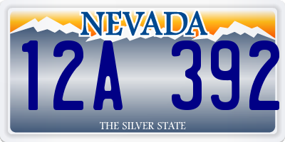 NV license plate 12A392